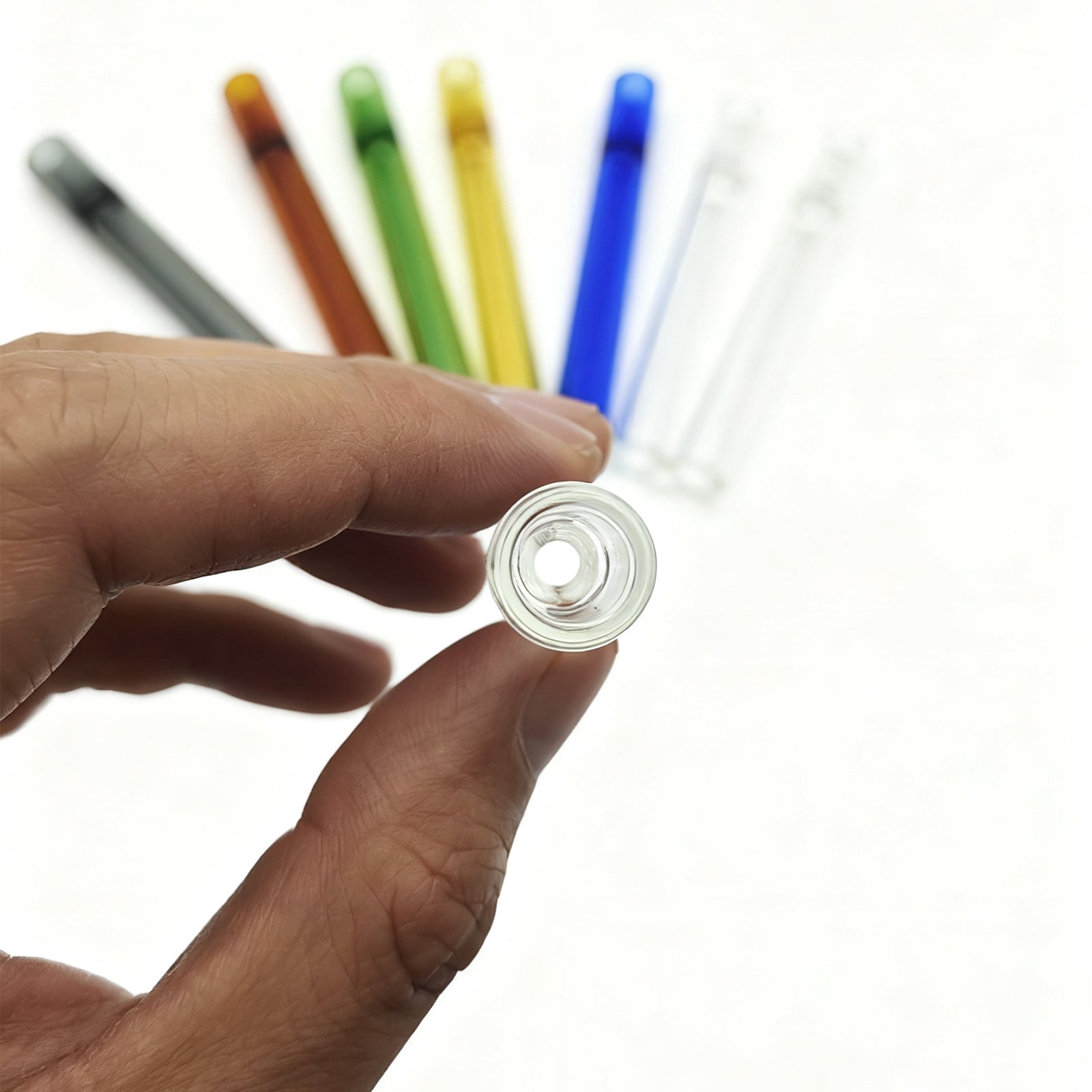 9 Pcs Borosilicate Blowing Pipe, 4 Inches Long 12mm OD 2mm Thick Pure Glass, High Heat Resistance Tube