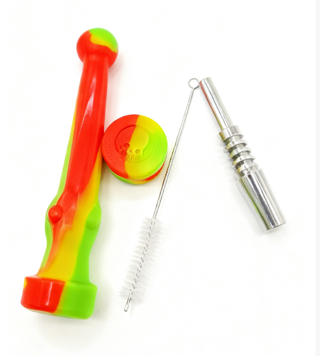 1 Pack Reusable Silicone & Stainless Steel Straw Set – Colorful Portable Travel Kit with Protective Sleeve for Outdoor, Camping, Parties, Birthdays & Daily Eco-Friendly Use