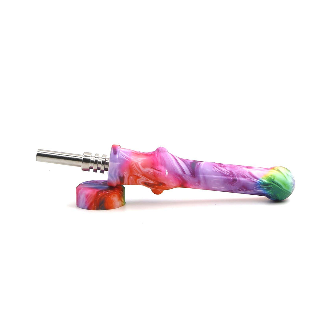 1 Pack Reusable Silicone & Stainless Steel Straw Set – Colorful Portable Travel Kit with Protective Sleeve for Outdoor, Camping, Parties, Birthdays & Daily Eco-Friendly Use